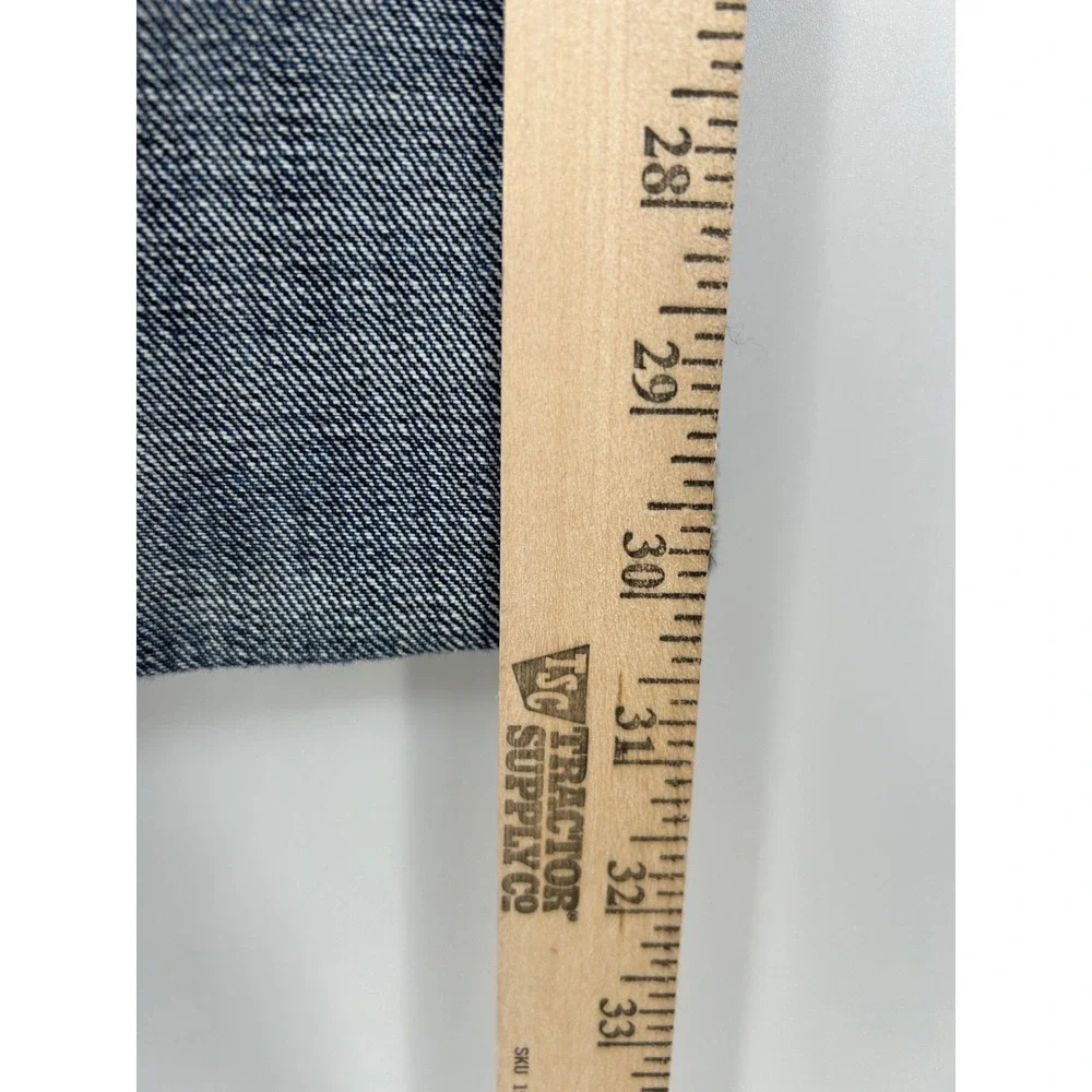 J.Crew Rigid Low Rise Wide Leg‎ Jeans Blue Denim Size 28 Cuff Pockets